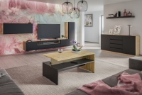 Zostava nábytku do obývačky Loftia 6 - artisan/čierny mat - skladom!
