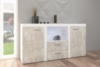 Set Luiza XL - beton deschis Complet mobilier pentru camera de zi Luiza XL - bialy / beton clar