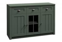 Set de mobilier  Provence verde pentru camera de zi din 5 piese Comoda cu trei uși