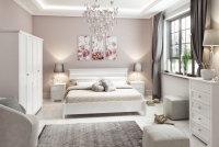 Komplet nábytku do ložnice Desentio - Bílá alpská matná ElegantníNábytek do ložnice desentio 
