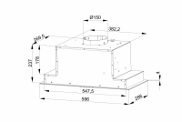 Komplet nábytku kuchennych Ilandia 240cm z bialym okapem - kašmír mat / šedá mat Komplet nábytku kuchennych Ilandia 240cm z bialym okapem - kašmír mat / šedá mat