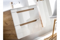 Komplet kúpeľňového nábytku Aruba I - White  Skrinka lazienkowa s dvoma zásuvkami 