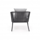 ROCCA Komplet zahradní ( Pohovka + Křeslo 2x + Konferenční stolek ), tmavý popel / jasný popel Komplet nábytku ogrodowych rocca - tmavý popel / jasný popel