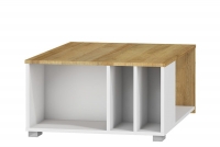 Komplet nábytku do obývacího pokoje Theo Dub riviera / Bílý lesk Konferenční stolek