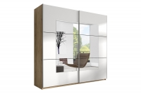 Beta II hálószobabútor szett - san remo világos / fehér - 5 elemű Bílá Skříň z zrcadlem