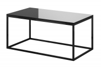 Komplet nábytku s konferenčním Stůlem Helio Černý - Černé sklo Konferenční stolek Černá