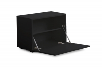 Komplet moderného nábytku do predsienie Combo - grafit/MDF Čierny lesk - Koncovka Série Komplet nábytku z szafka
