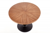Komplet stôl do jedálne Carmelo - orech / čierna + 3 Čalúnené Stôličky  K396 - orech / čierny Detail Stôla