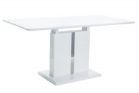 Komplet stôl rozkladacia Dallas (110-150)X75 - Biely lak + 4 Stôličky H441 - šedý tap.97 Komplet stôl rozkladací Dallas (110-150)X75 - Biely lak + 4 Stôličky H441 - šedý tap.97