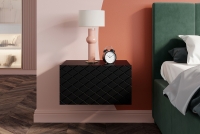 Scalia 50 1SZ éjjeliszekrény szett 2 db, falra szerelhető - matt fekete nadčasový design