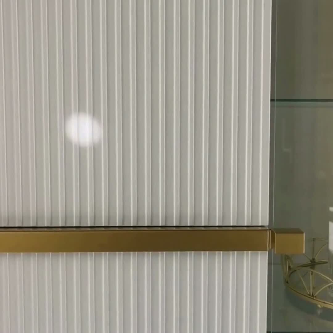 Vitrína Nicole 100 cm - kašmír / zlaté nožky Vitrína Nicole