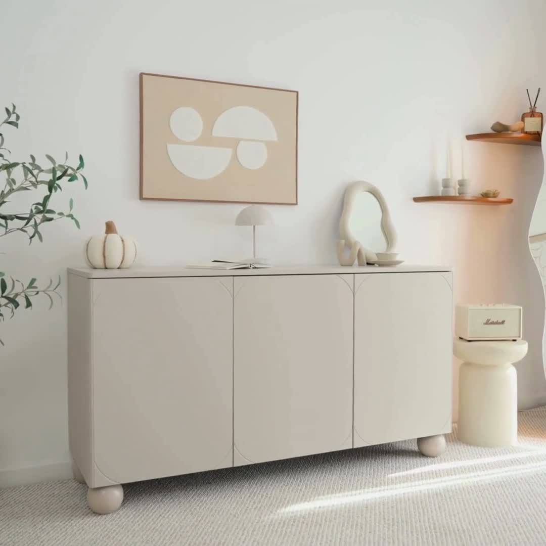 Komoda Sonatia II 150 cm so 4 ukrytými zásuvkami - kašmírová kašmír Komoda