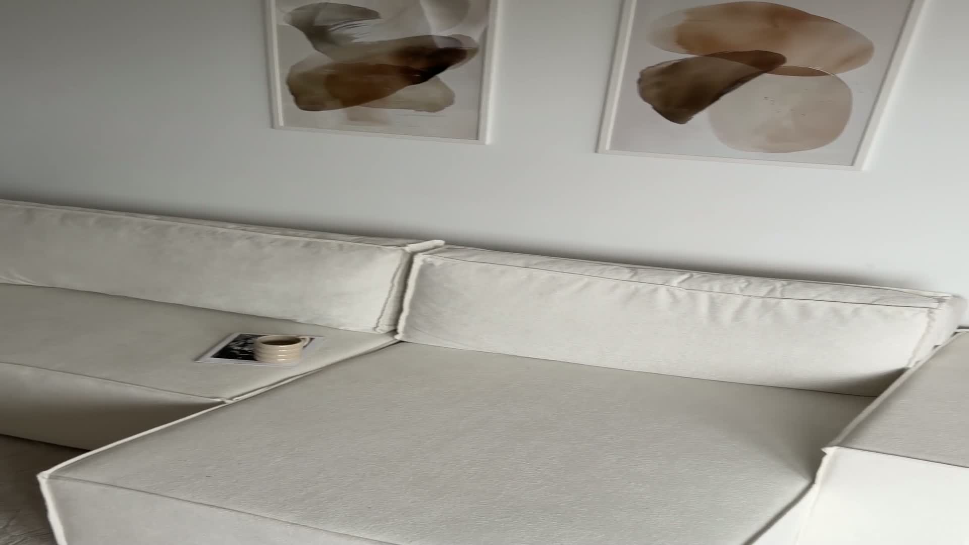 Rozkládací rohová sedací souprava Flabio Mini levá - modrá látka Solar 77 Rohová sedací souprava rozkládací Flabio Mini levá - modrá potahová látka snadno čistitelný Solar 77