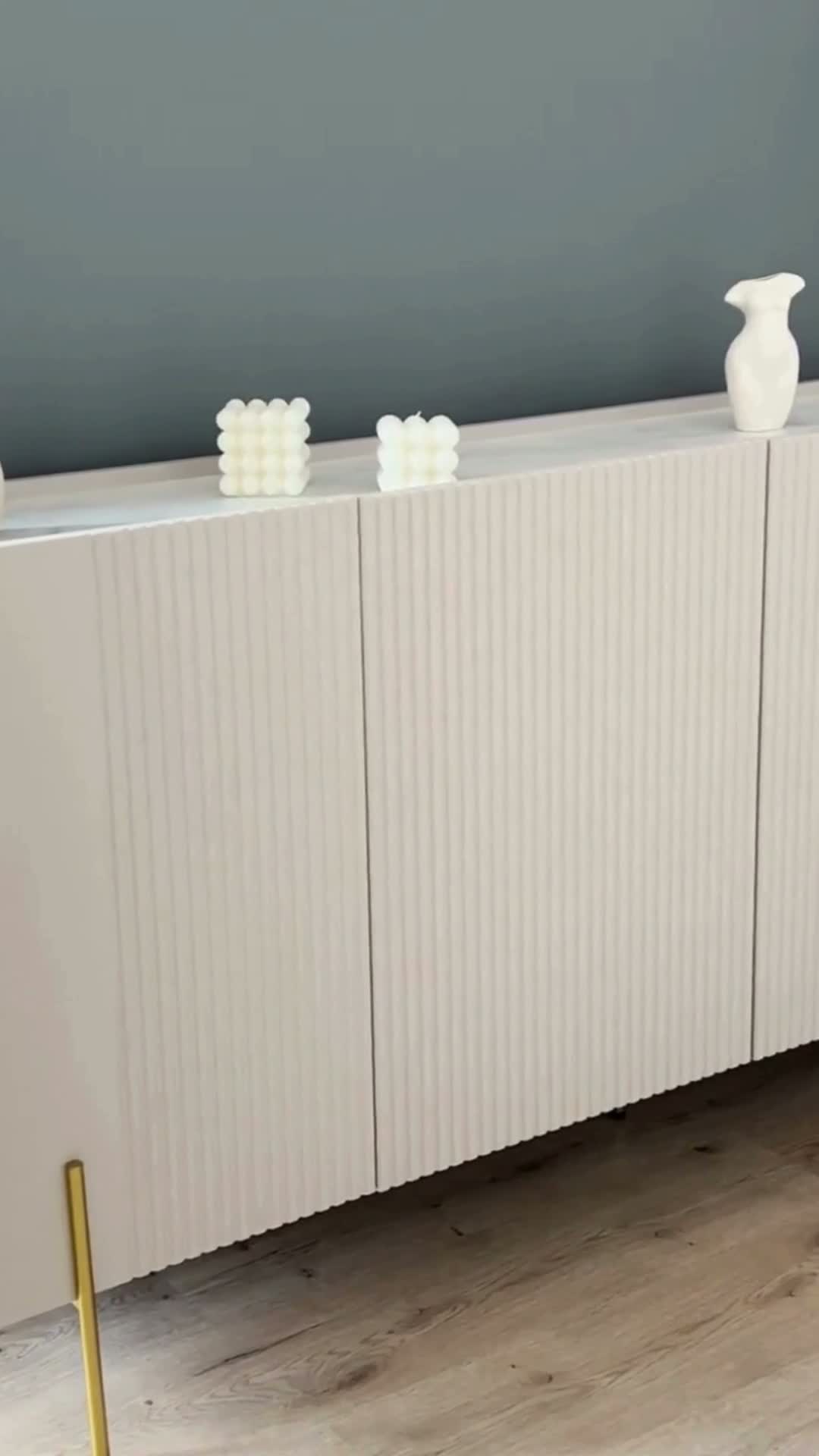 Komoda Malmi 200 cm - černý mat / černé nožky Komoda Malmi 200 cm - černá mat / černá nozki