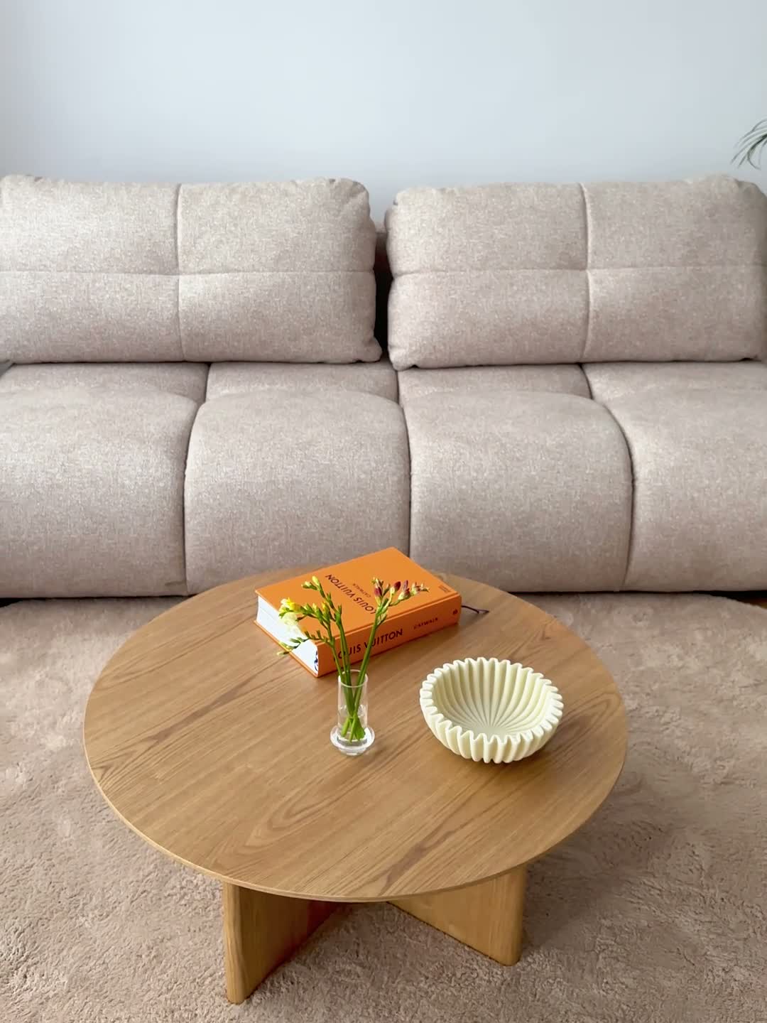 Okrúhly konferenčný stolík Nomis 80 cm - javor / jaseň Stolík kawowy Nomis 80 cm okrúhly- miel 