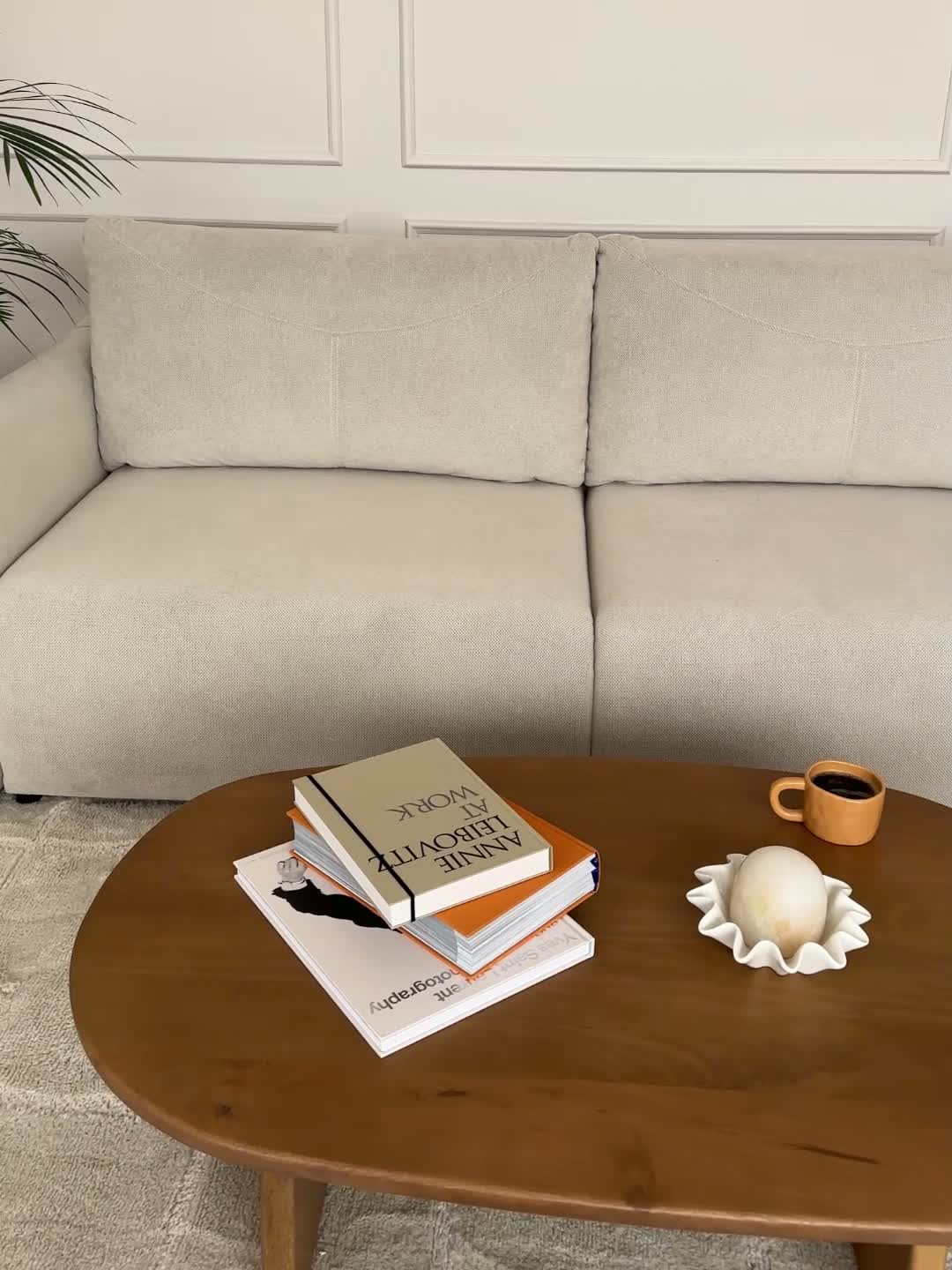 Ovalný konferenčný stolík Moku 110x70 cm - prírodné mango Stolík kawowy Moku owalny 110x70 cm - Drevo mango prírodné
