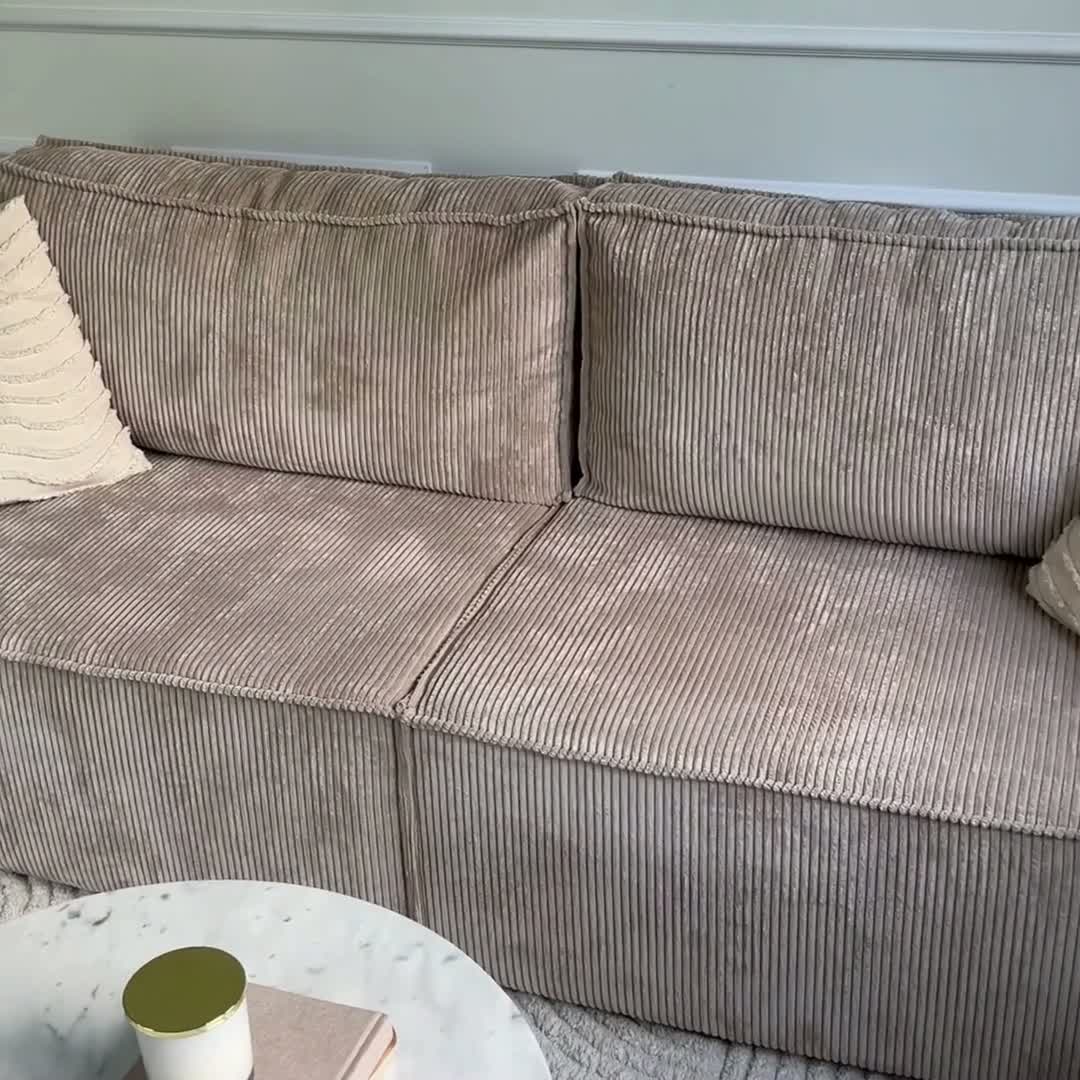 Rozkládací pohovka Flabio manšestrowy Komplet odpočinkové 