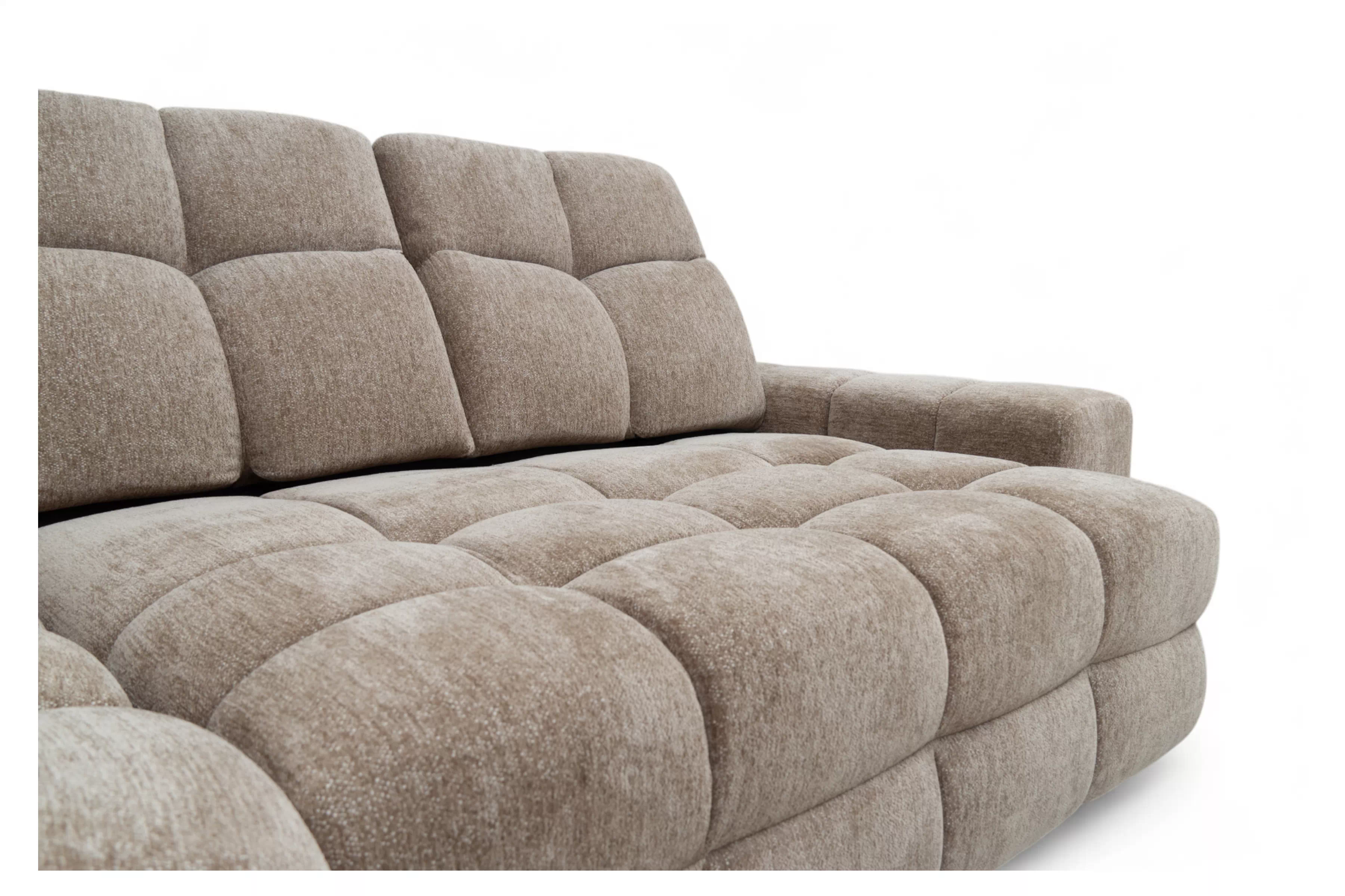 Rohová sedacia súprava Magnelio Prestige ľavá s elektrickým výsuvom sedáka - béžová látka Boucle Raven 34  Rohová sedacia súprava Magnelio Prestige L s elektricky výsuvným sedákem Ľavá strana - Béžová boucle Raven 34 