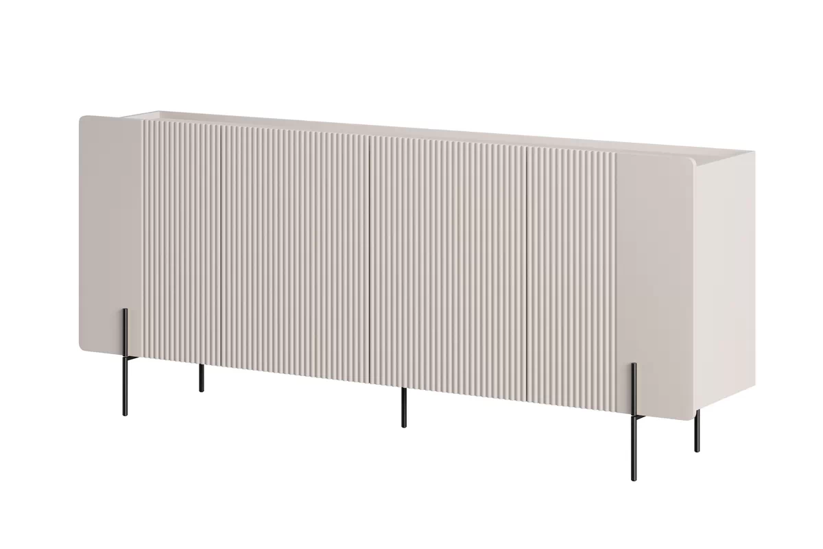 Komoda Malmi 200 cm - kašmír / černá nozki - Omezená nabídka z expozice Komoda Malmi 200 cm - kašmír / černá nozki - Omezená nabídka z expozice