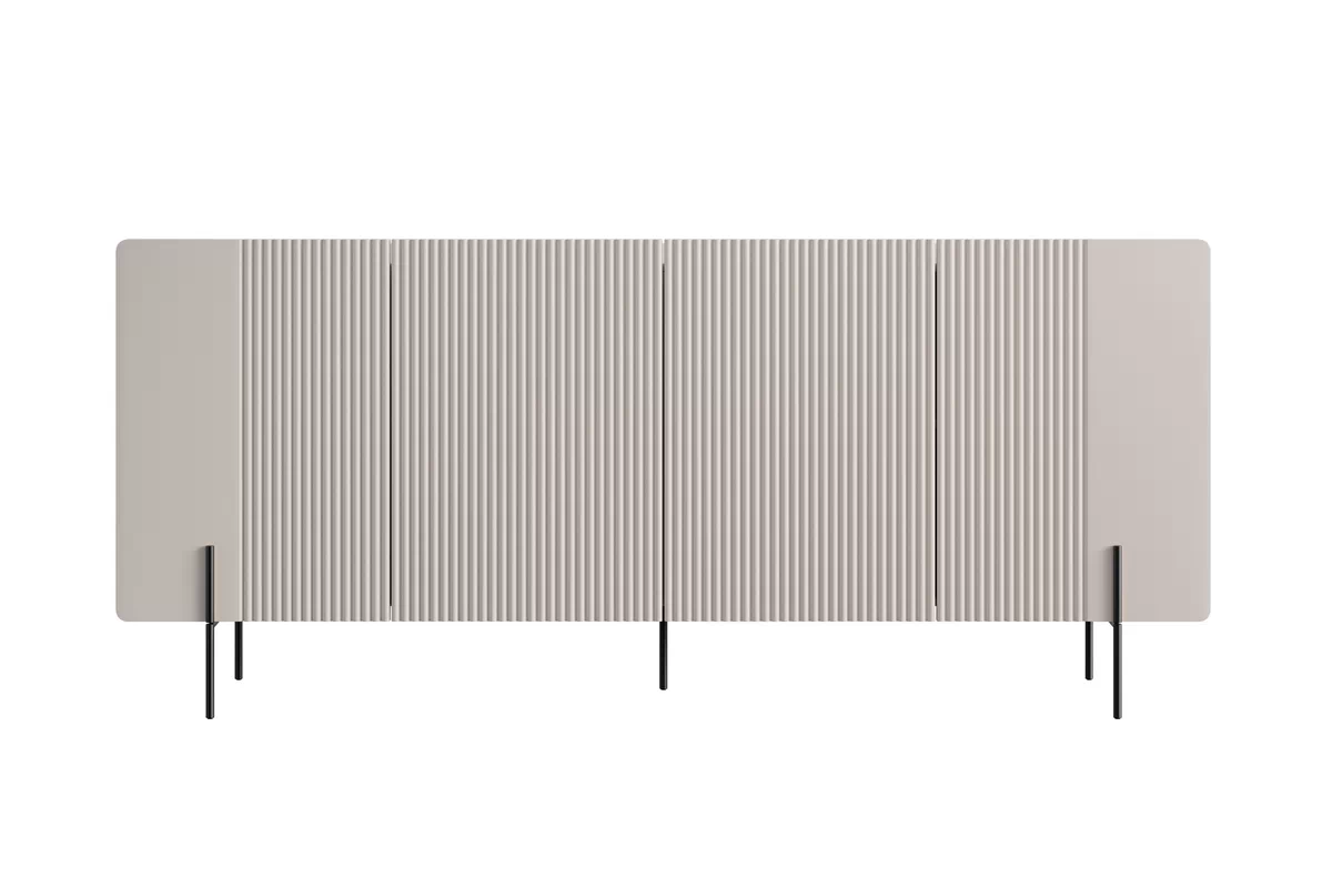 Komoda Malmi 200 cm - kašmír / černá nozki - Omezená nabídka z expozice Komoda Malmi 200 cm - kašmír / černá nozki - Omezená nabídka z expozice