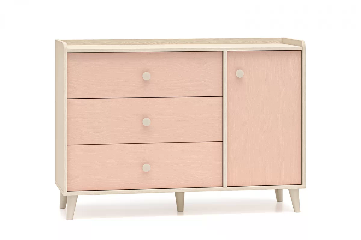 Komoda dziecieca Marla 120 cm se zásuvkami - piasek pustyni / Růžová / millenial pink - Omezená nabídka z expozice Komoda dziecieca Marla 120 cm se zásuvkami - piasek pustyni / Růžová / millenial pink - Omezená nabídka z expozice