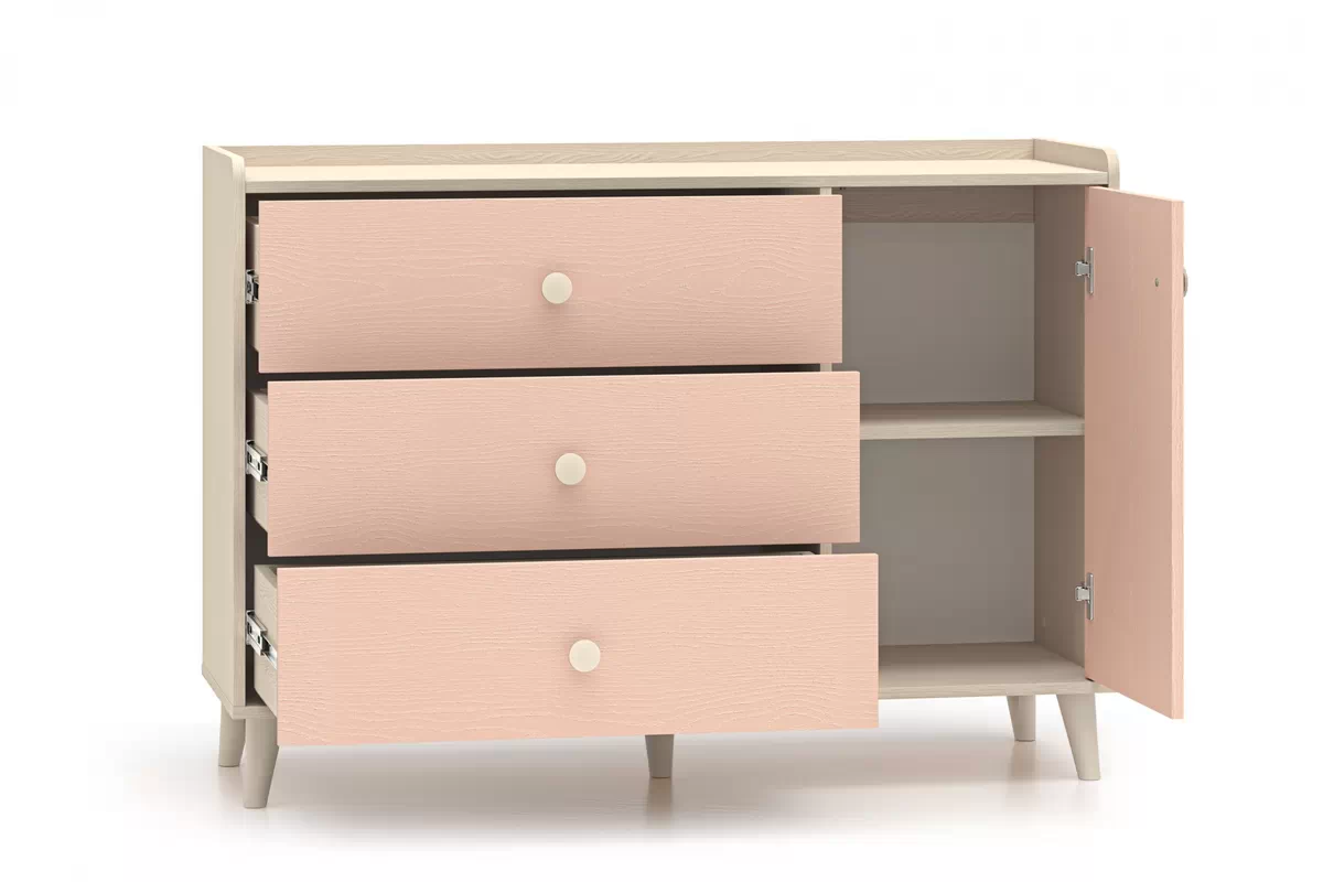 Komoda dziecieca Marla 120 cm se zásuvkami - piasek pustyni / Růžová / millenial pink - Omezená nabídka z expozice Komoda dziecieca Marla 120 cm se zásuvkami - piasek pustyni / Růžová / millenial pink - Omezená nabídka z expozice