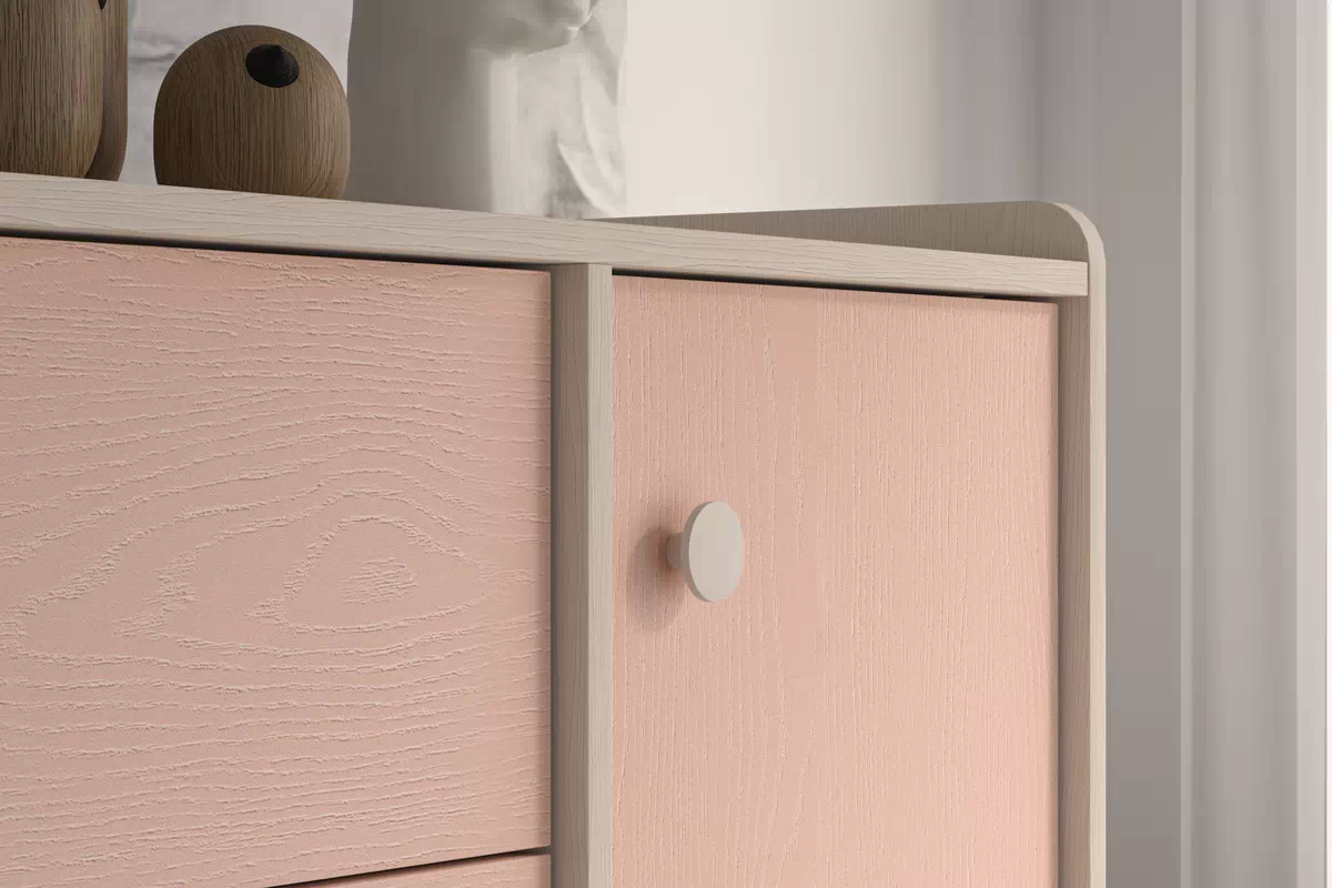 Komoda dziecieca Marla 120 cm se zásuvkami - piasek pustyni / Růžová / millenial pink - Omezená nabídka z expozice Komoda dziecieca Marla 120 cm se zásuvkami - piasek pustyni / Růžová / millenial pink - Omezená nabídka z expozice