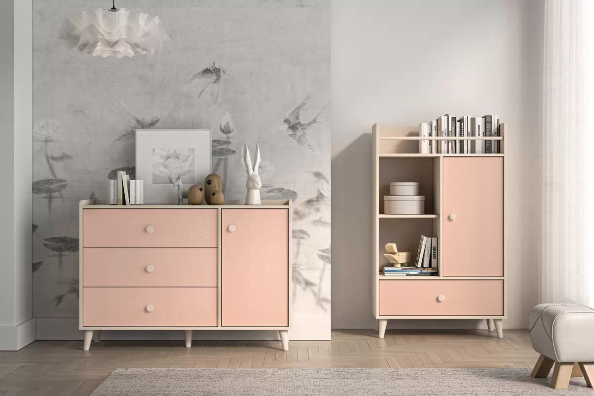 Komoda dziecieca Marla 120 cm se zásuvkami - piasek pustyni / Růžová / millenial pink - Omezená nabídka z expozice Komoda dziecieca Marla 120 cm se zásuvkami - piasek pustyni / Růžová / millenial pink - Omezená nabídka z expozice