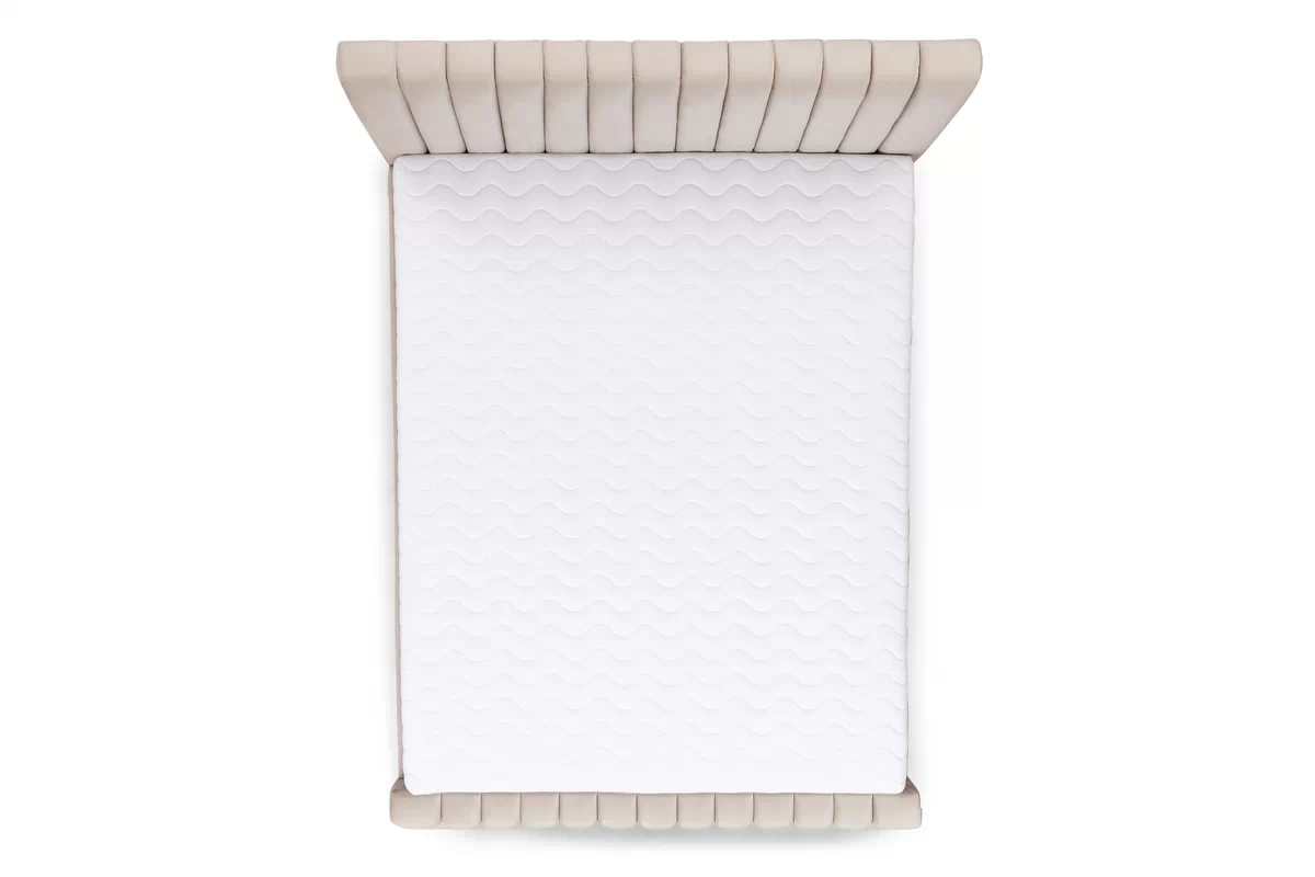 Manželská posteľ Nicole 120x200 cm s úložným priestorom - béžový zamat Velluto 2 Posteľ do  spálňa  Nicole 120x200 S vnútorným úložným priestorom- béžový velúr Velluto 2