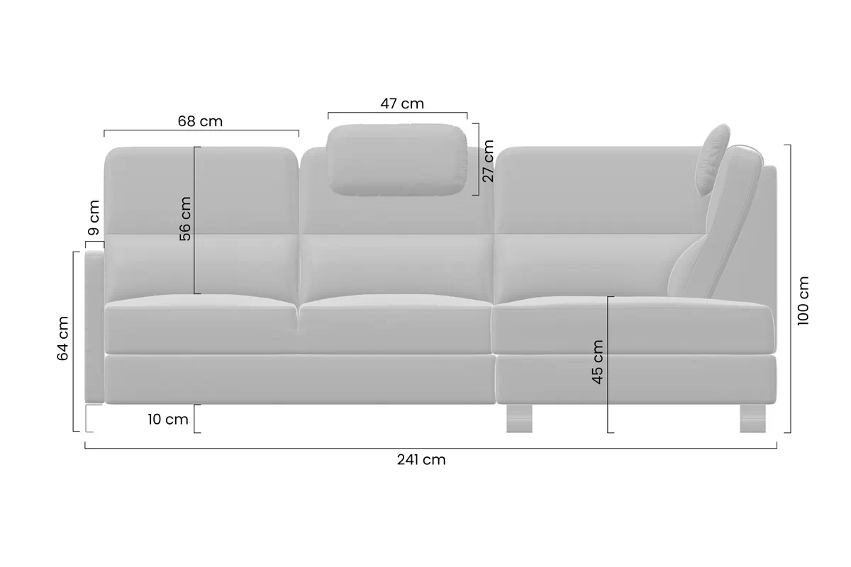 Rohová pohovka Loario L levostranná s úzkou područkou - grafitový snadno čistitelný samet Zetta 305 Rohová sedací souprava Loario L levá z waskim bokiem - grafitová samet latwoczyszczacy Zetta 305