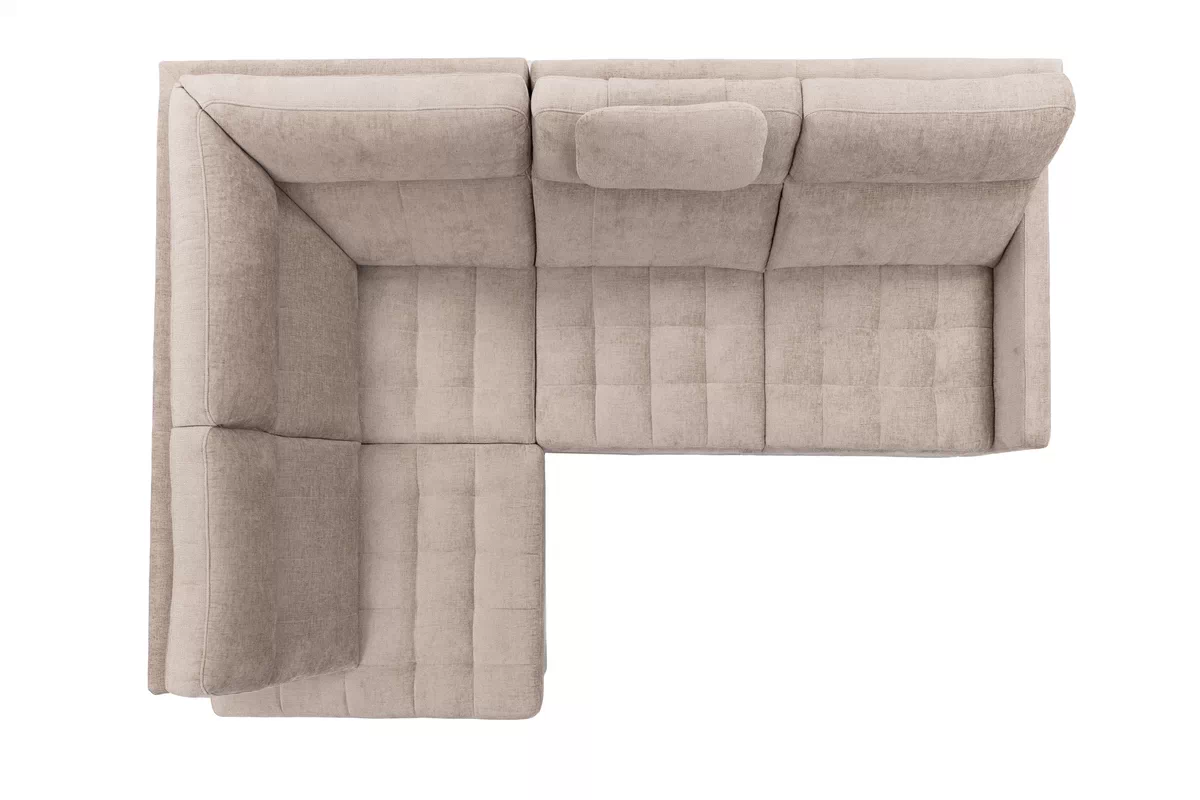 Rohová pohovka Gespano L levostranná s úzkou područkou - grafitový snadno čistitelný samet Zetta 305 Rohová sedací souprava Gespano L levá z waskim bokiem - grafitová samet latwoczyszczacy Zetta 305