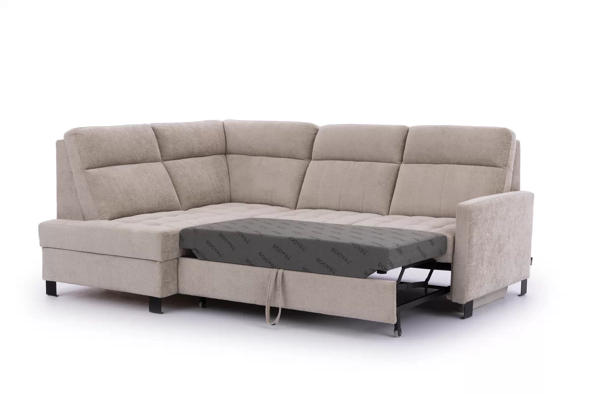 Rohová pohovka Gespano L levostranná s úzkou područkou - grafitový snadno čistitelný samet Zetta 305 Rohová sedací souprava Gespano L levá z waskim bokiem - grafitová samet latwoczyszczacy Zetta 305