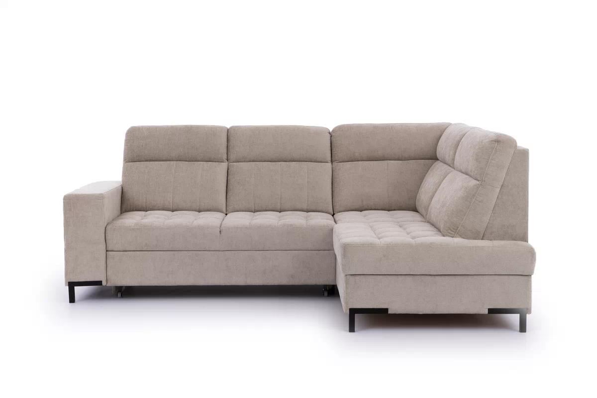 Rohová pohovka Gespano L pravostranná se širokým bokem - béžový šenil Perfect harmony 07 Rohová sedací souprava Gespano L pravá z szerokim bokiem - béžová šenil Perfect harmony 07