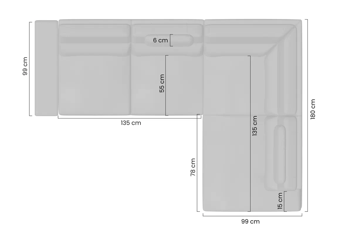 Rozkladacia rohová sedačka Gespano L ľavá - široký bok CU - béžová žinylka Perfect Harmony 07 Rohová sedacia súprava Gespano L Ľavá strana z szerokim bokiem - béžový šenil Perfect harmony 07