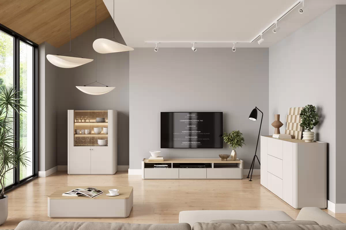 Stolík kawowy Elivo 100 cm so zásuvkami - kašmír / Dub olejowany - Limitovaná ponuka expozície Stolík kawowy Elivo 100 cm so zásuvkami - kašmír / Dub olejowany - Limitovaná ponuka expozície