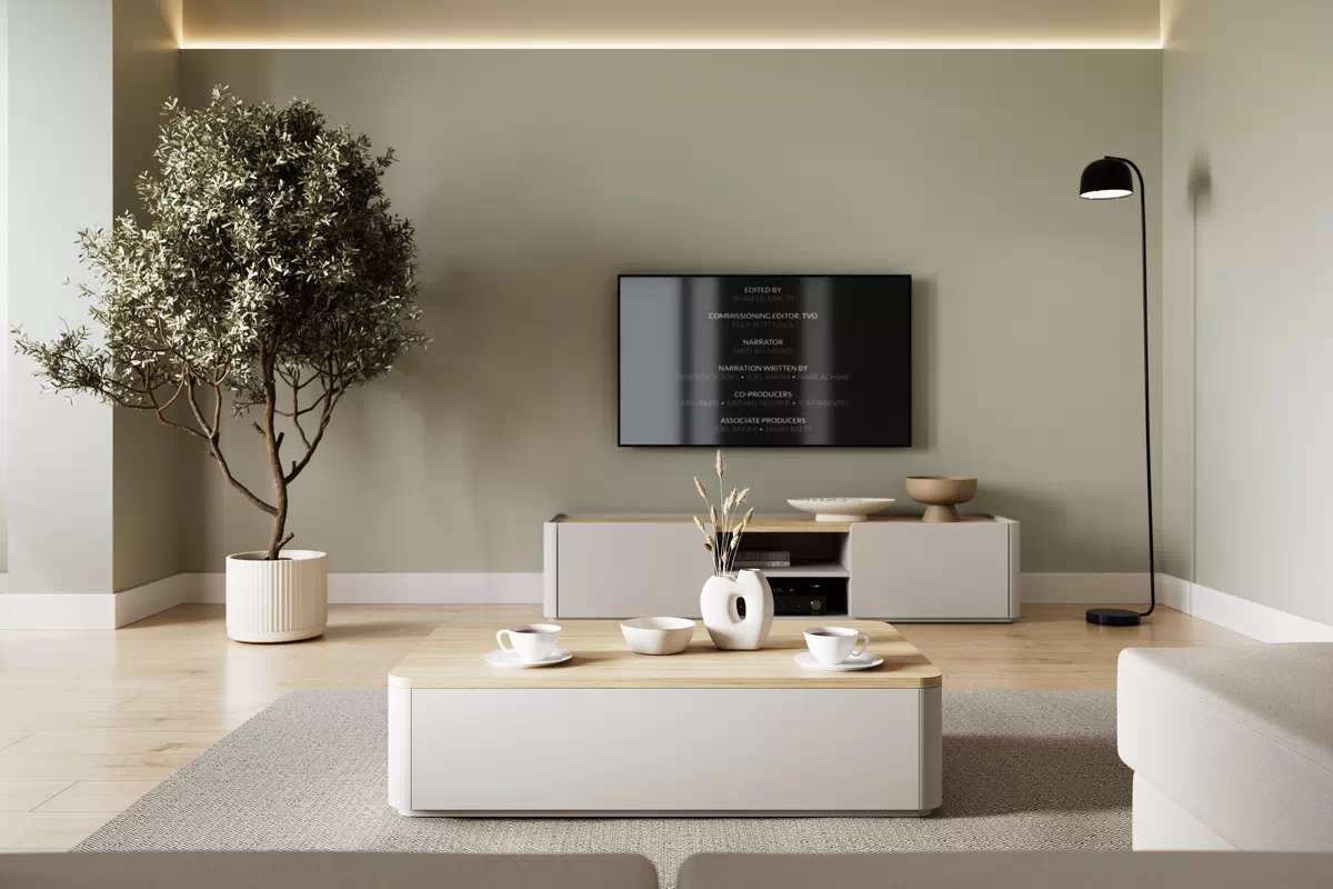 Stolík kawowy Elivo 100 cm so zásuvkami - kašmír / Dub olejowany - Limitovaná ponuka expozície Stolík kawowy Elivo 100 cm so zásuvkami - kašmír / Dub olejowany - Limitovaná ponuka expozície