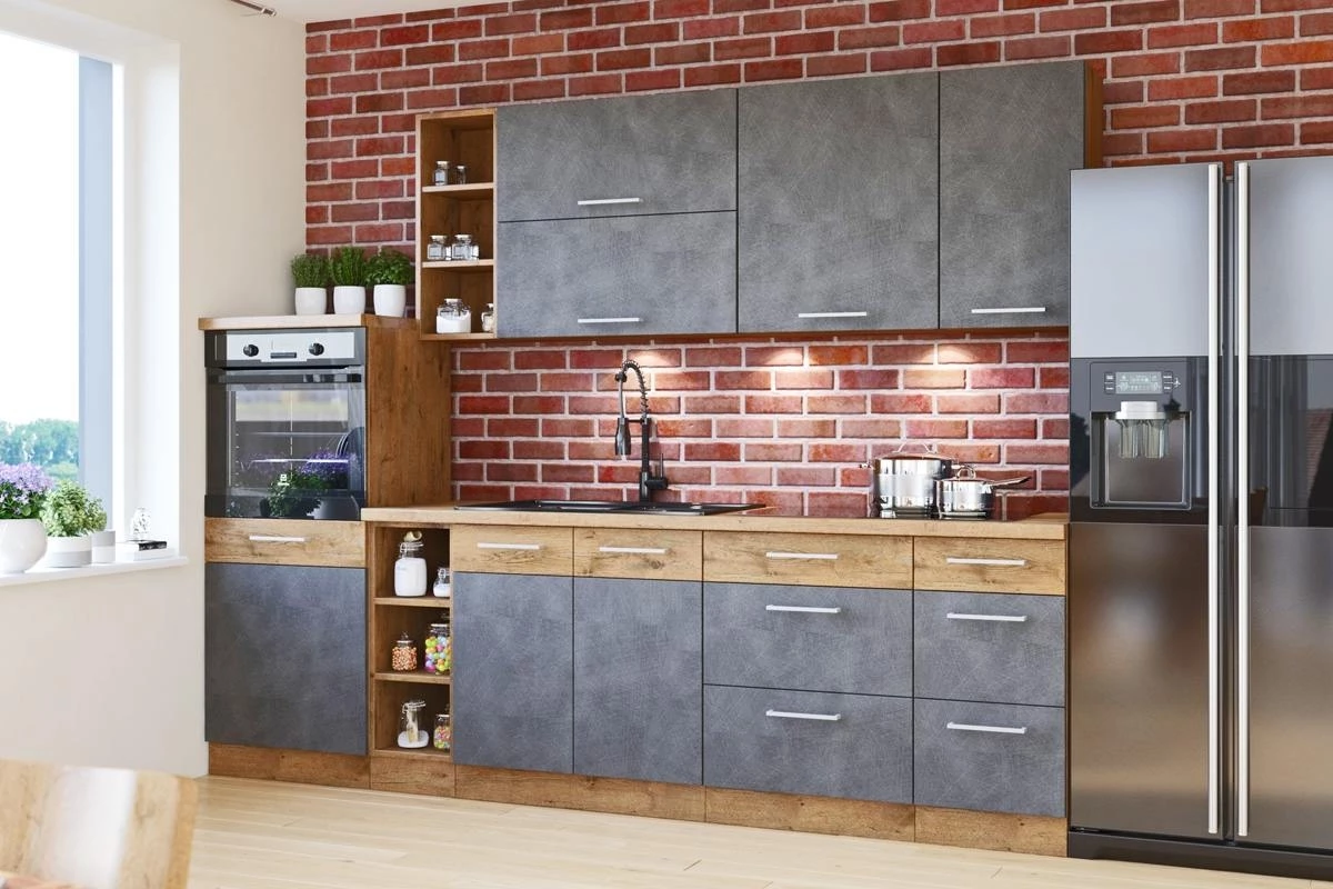 Vindigo Bold 60 HSKK-210 3F - Regál s tromi časťami  Kuchyňa Vindigo Bold - Komplet nábytku 