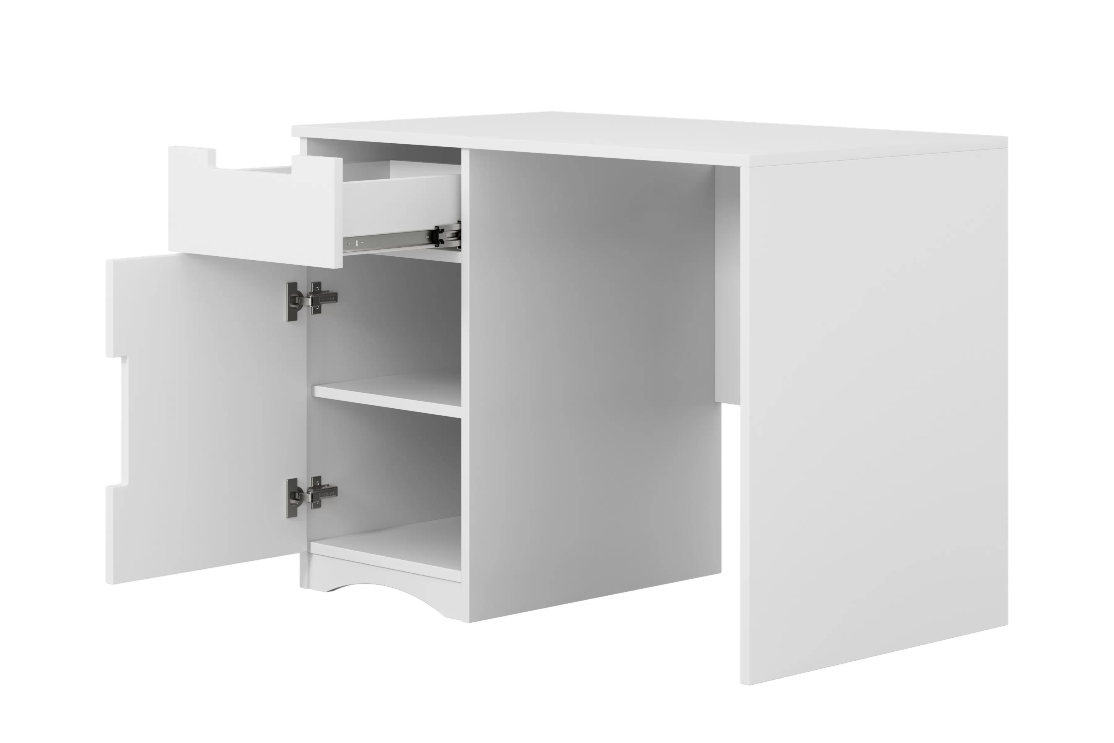 Detský písací stôl Guli 100 cm so zásuvkou - biela Písací stôl dzieciece Guli 100 cm z szuflada - Biely