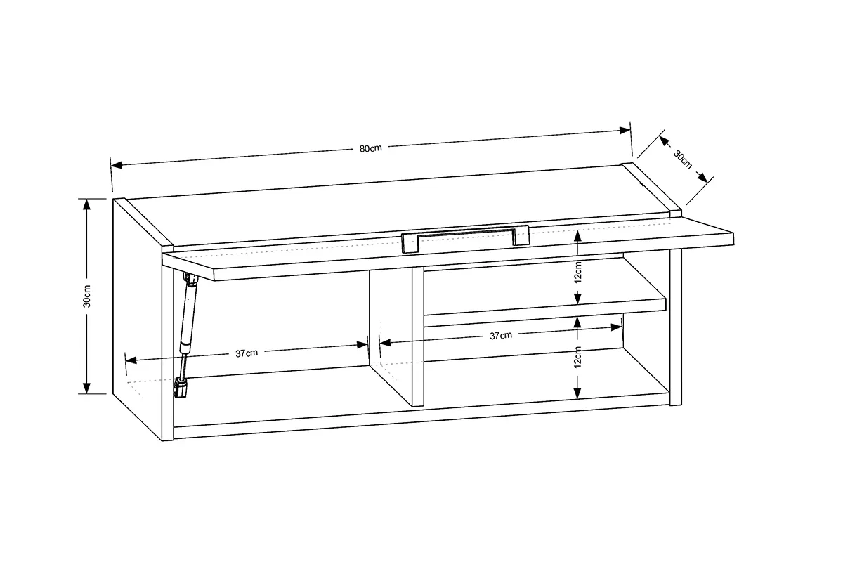 Koupelnová skříňka závěsná Mindel 80 cm - Podstavec Dub craft Skříňka lazienkowa závěsná Mindel 80 cm - Podstavec Dub craft 