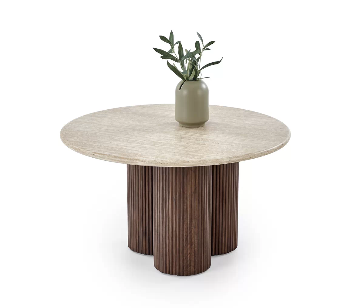 Konferenčný stolík Dorotea 80 cm - travertín / orechový dekor dorotea Konferenčný stolík Travertín / orieškový (2p=1szt)