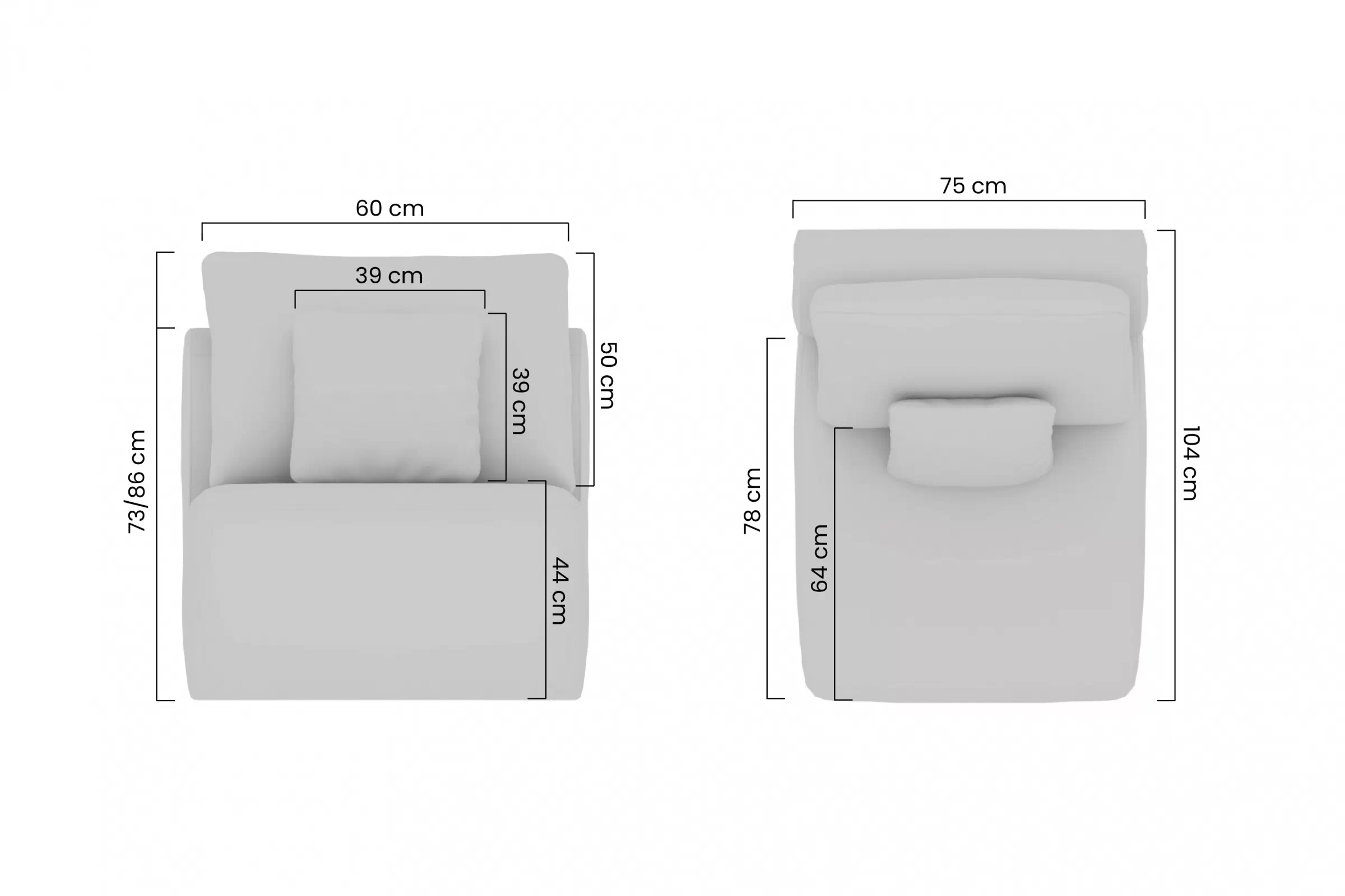 Jednomístný modul Finezal S bez bočních stěn Finezal S
