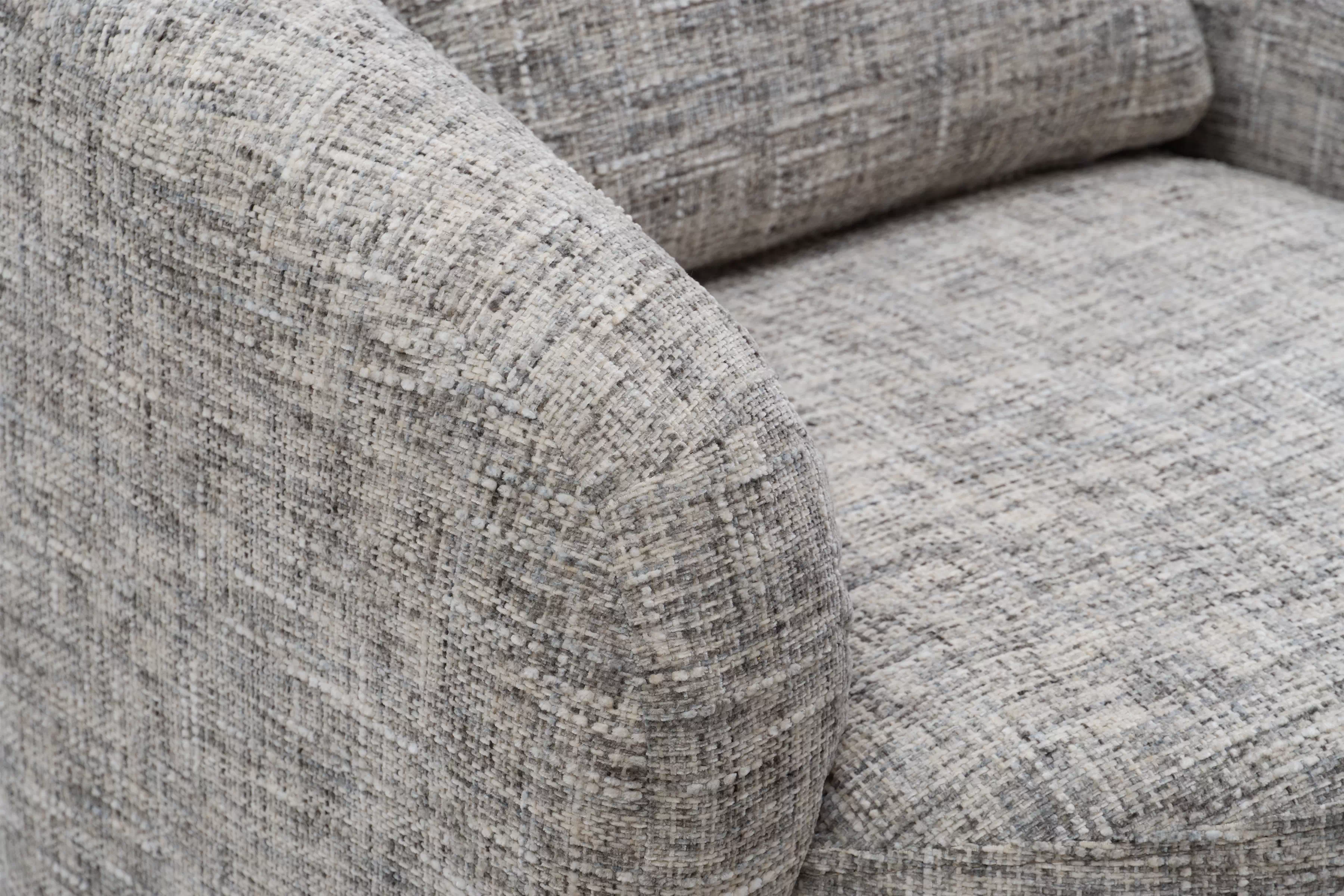 Křeslo Finezal otočné - šedá tkanina Tracy 211-12 Křeslo Finezal obrotowy - šedá plecionka Tracy 211-12