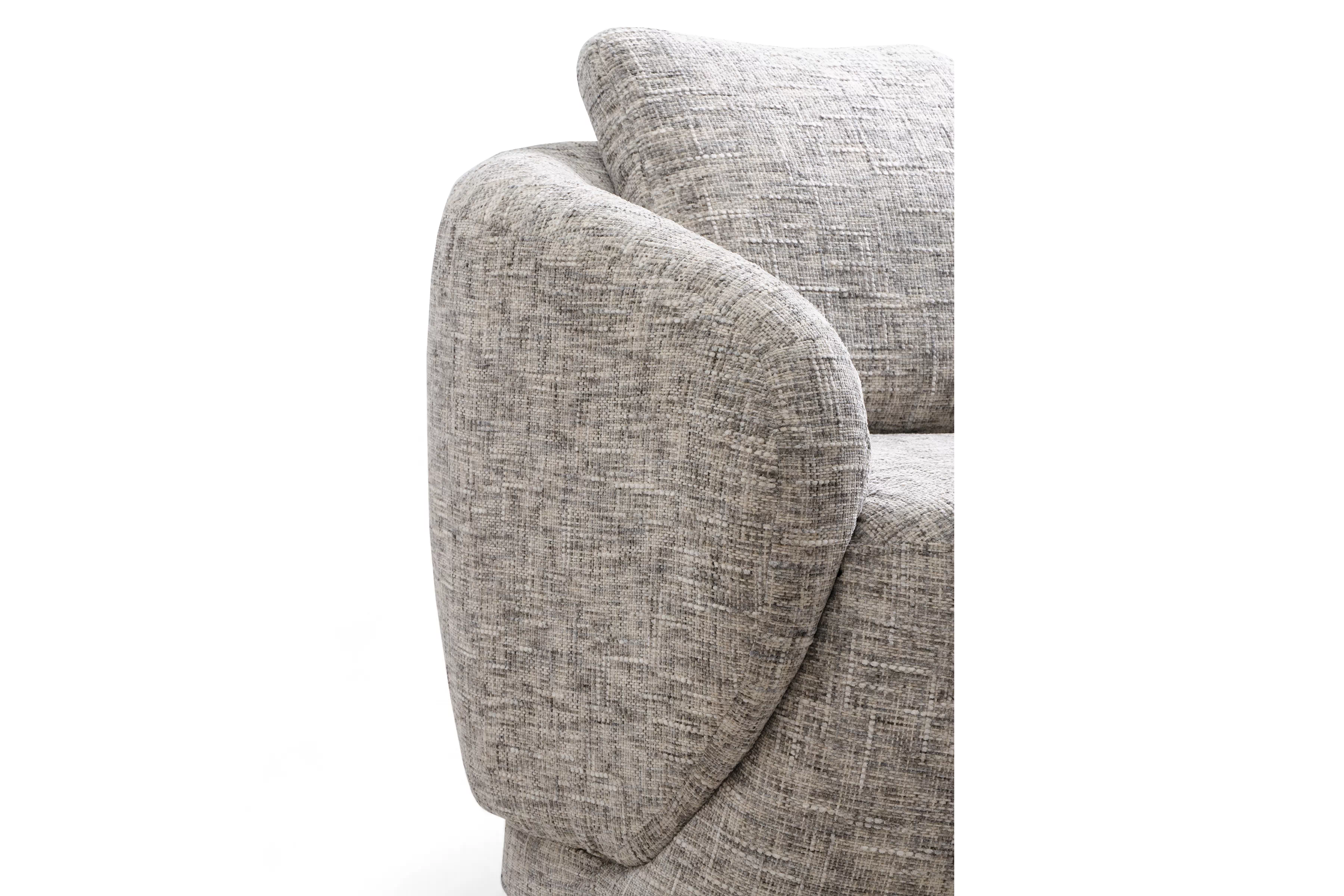 Křeslo Finezal otočné - šedá tkanina Tracy 211-12 Křeslo Finezal obrotowy - šedá plecionka Tracy 211-12