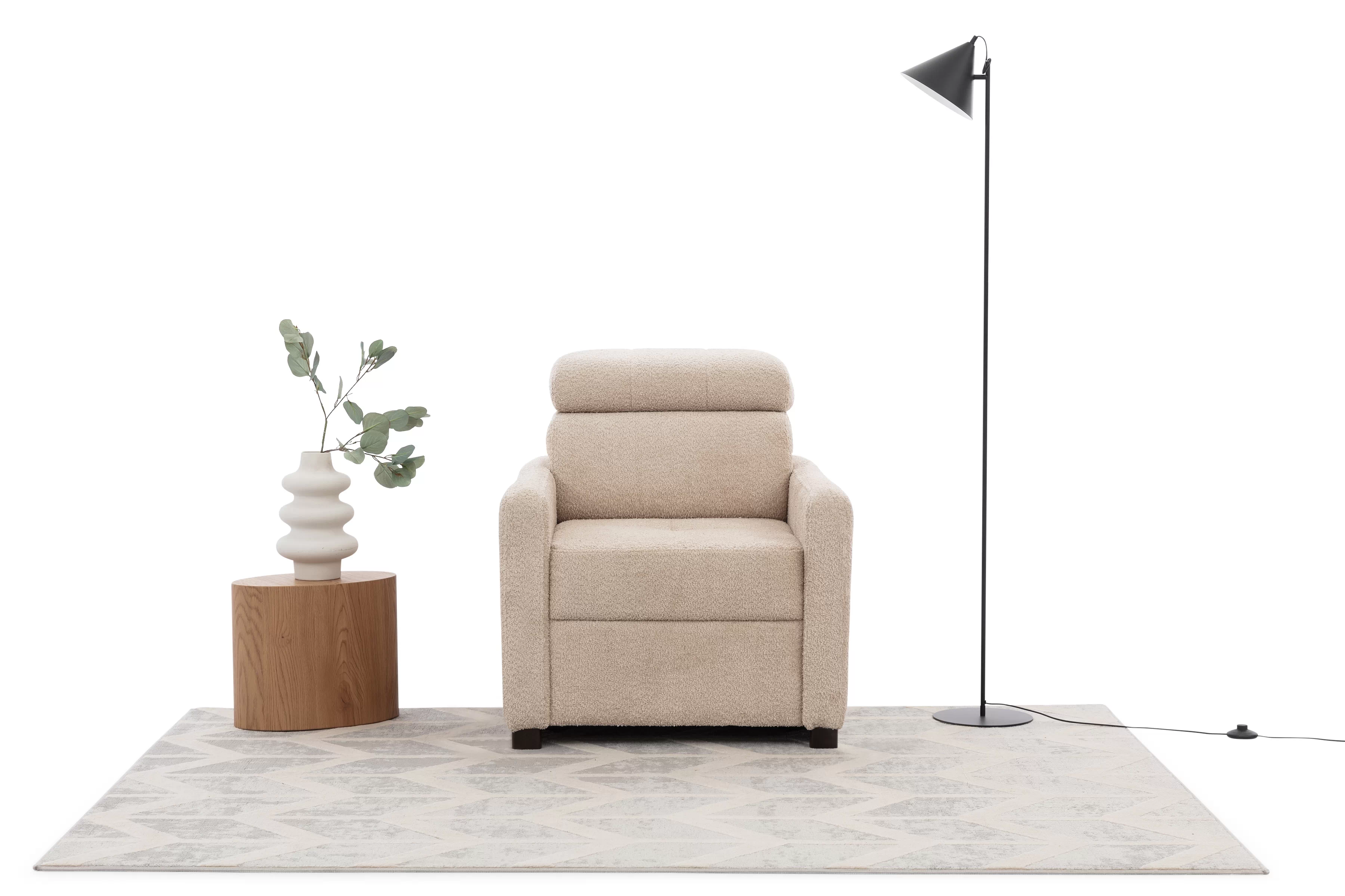 Kreslo Taremo s nastaviteľnou opierkou hlavy Kreslo odpočinkové z regulowanym zaglowkiem Taremo