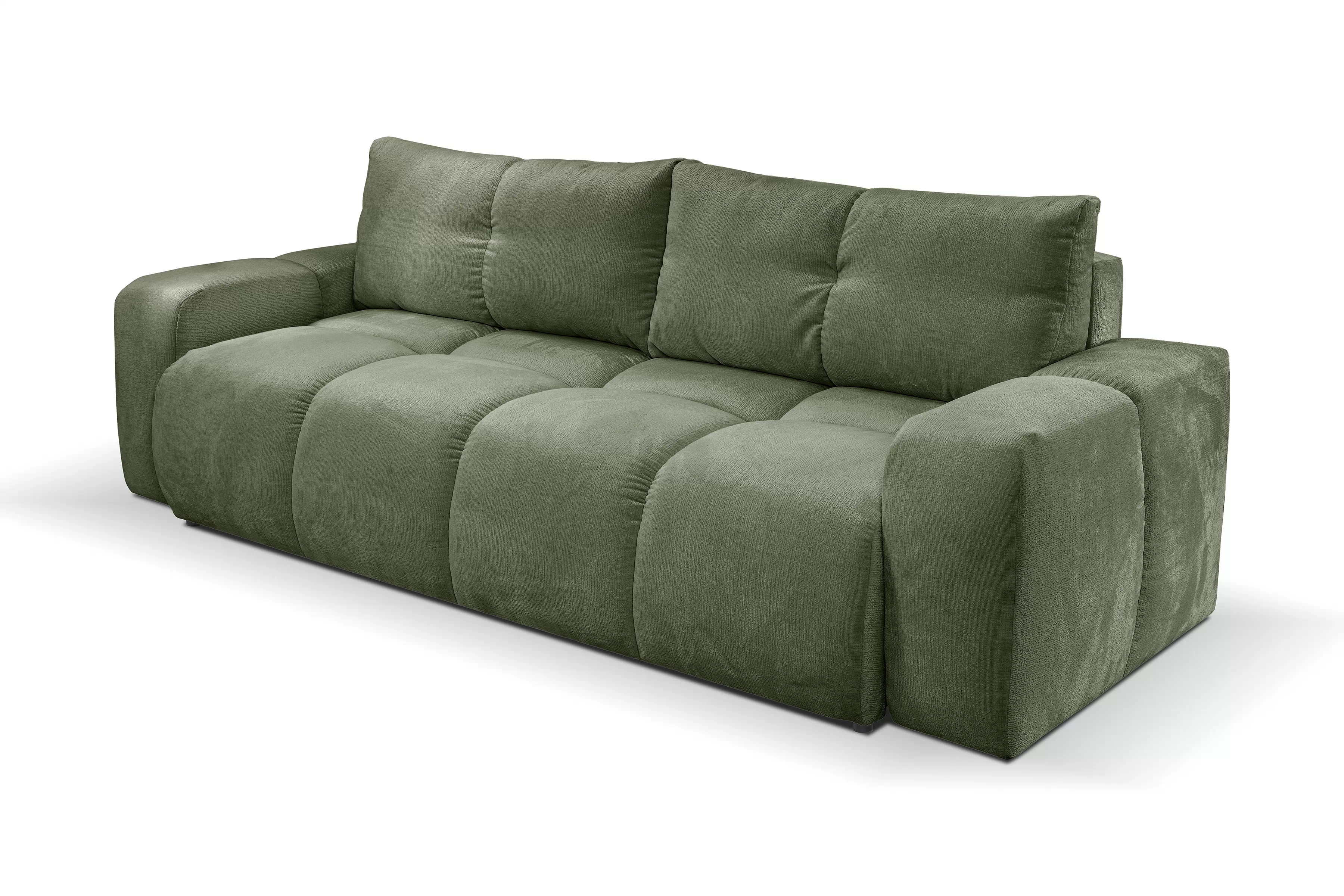 Rozkládací pohovka Vebra s úložným prostorem - zelený šenil Perfect Harmony 39 Gauč Vebra s funkcí spaní a úložným prostorem na posciel - Zelený šenil Perfect Harmony 39