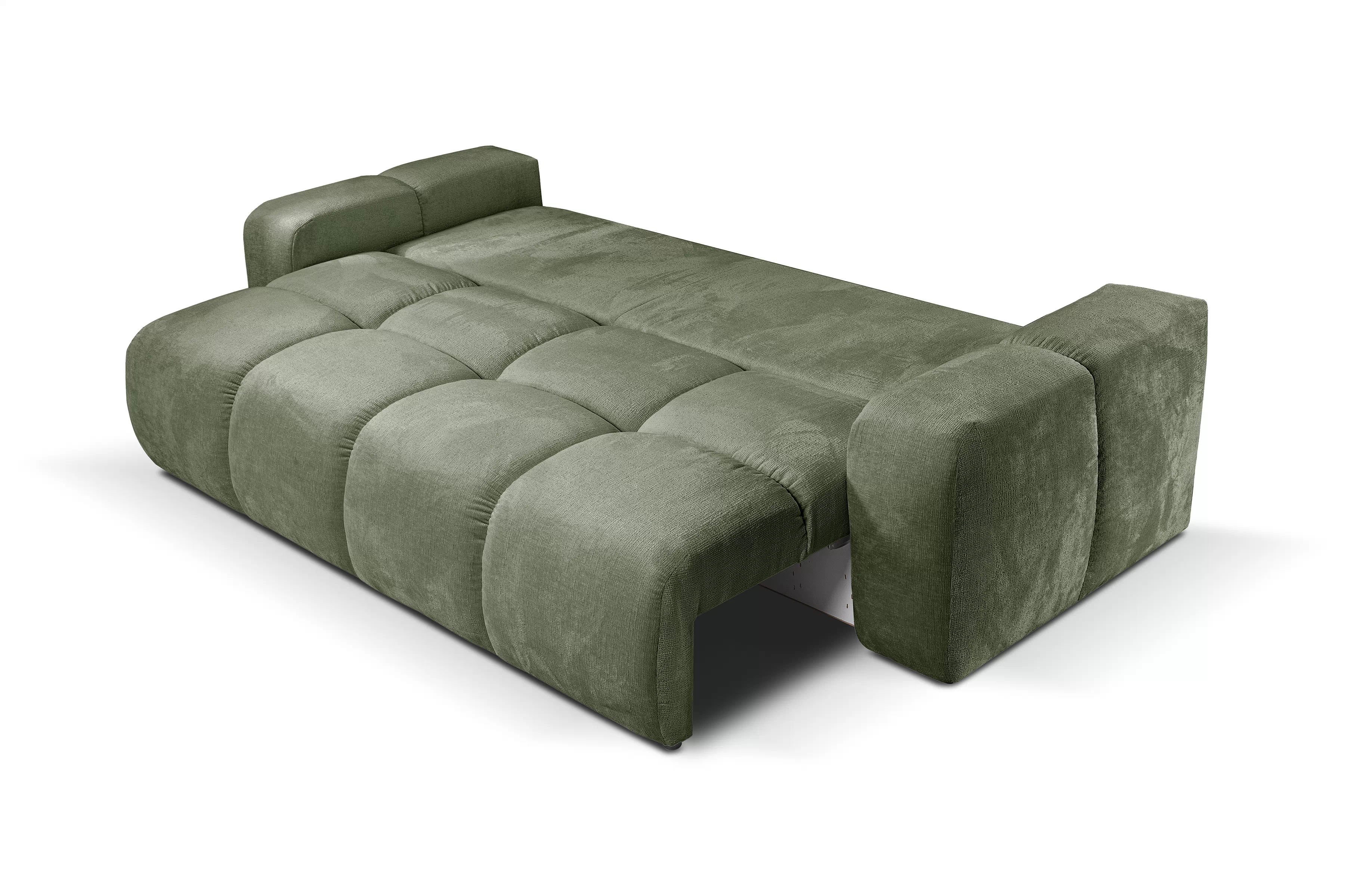 Rozkládací pohovka Vebra s úložným prostorem - zelený šenil Perfect Harmony 39 Gauč Vebra s funkcí spaní a úložným prostorem na posciel - Zelený šenil Perfect Harmony 39