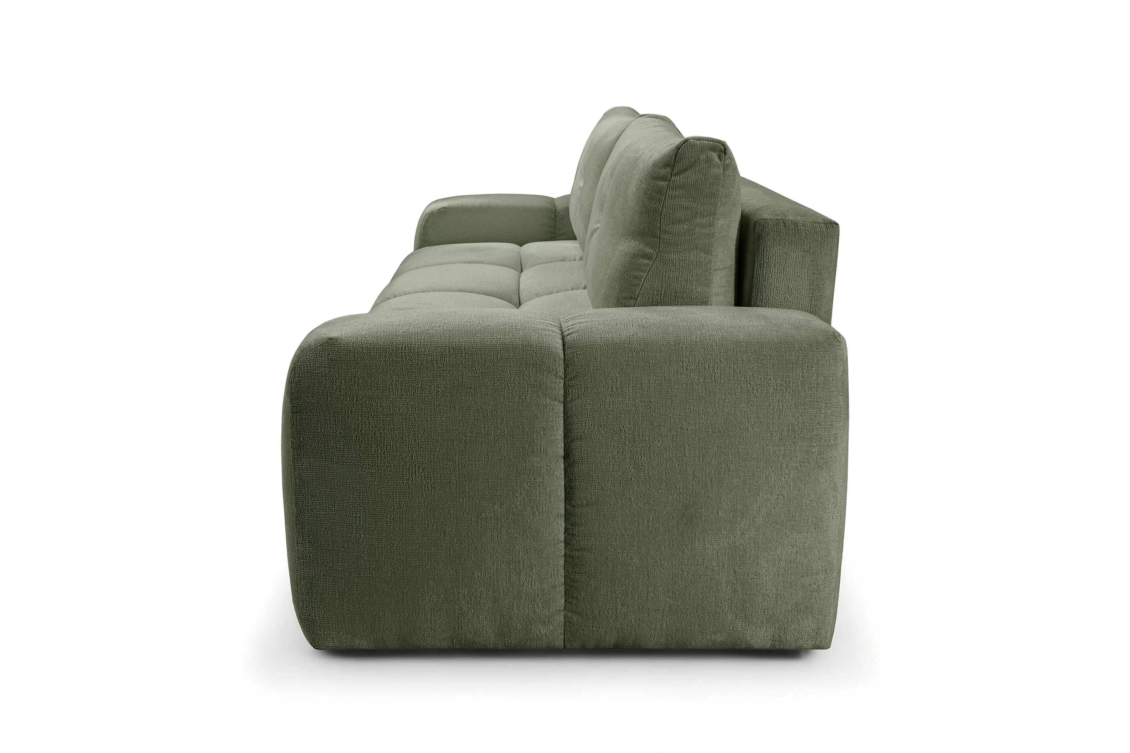 Rozkládací pohovka Vebra s úložným prostorem - zelený šenil Perfect Harmony 39 Gauč Vebra s funkcí spaní a úložným prostorem na posciel - Zelený šenil Perfect Harmony 39