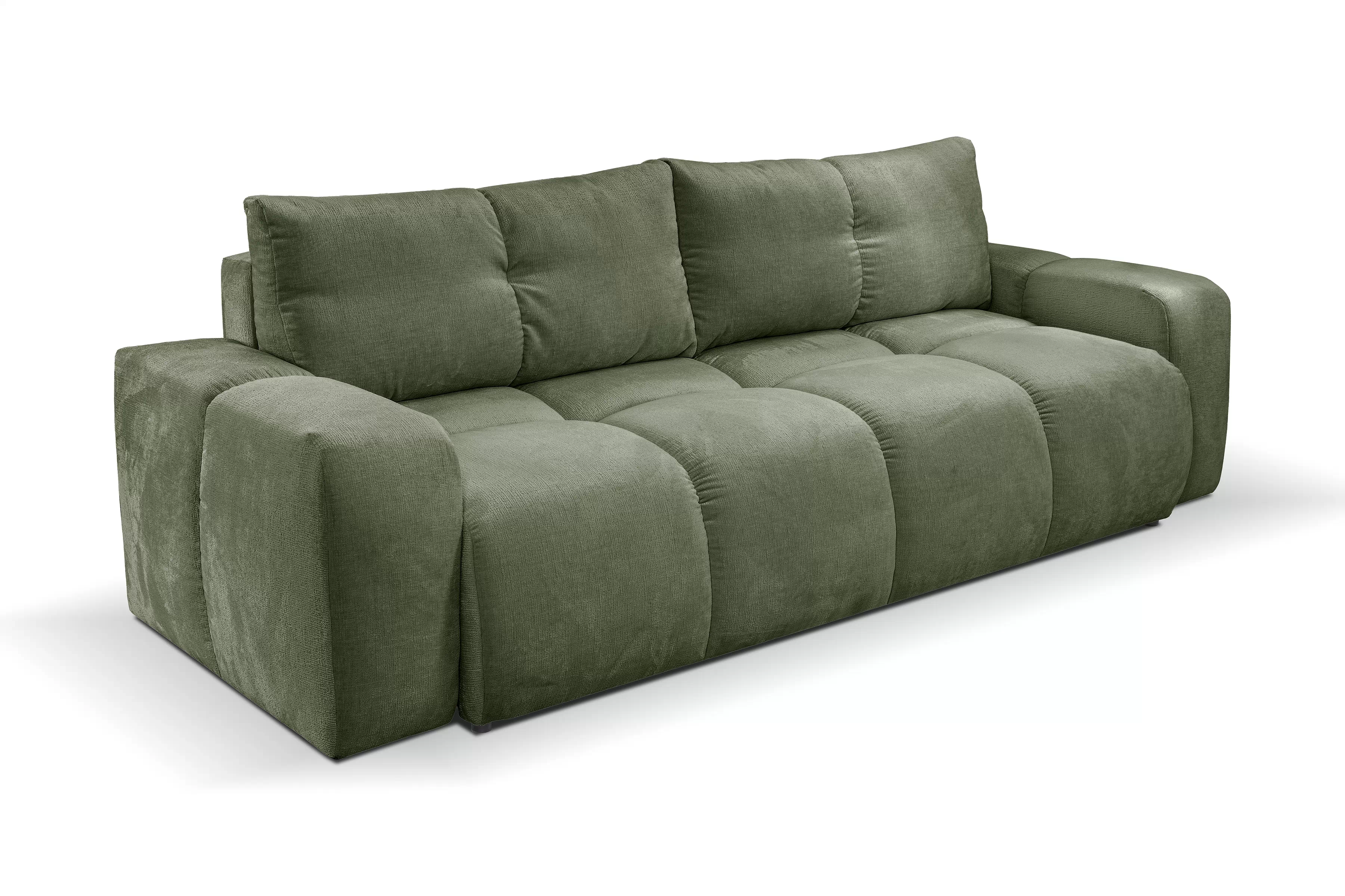 Rozkládací pohovka Vebra s úložným prostorem - zelený šenil Perfect Harmony 39 Gauč Vebra s funkcí spaní a úložným prostorem na posciel - Zelený šenil Perfect Harmony 39