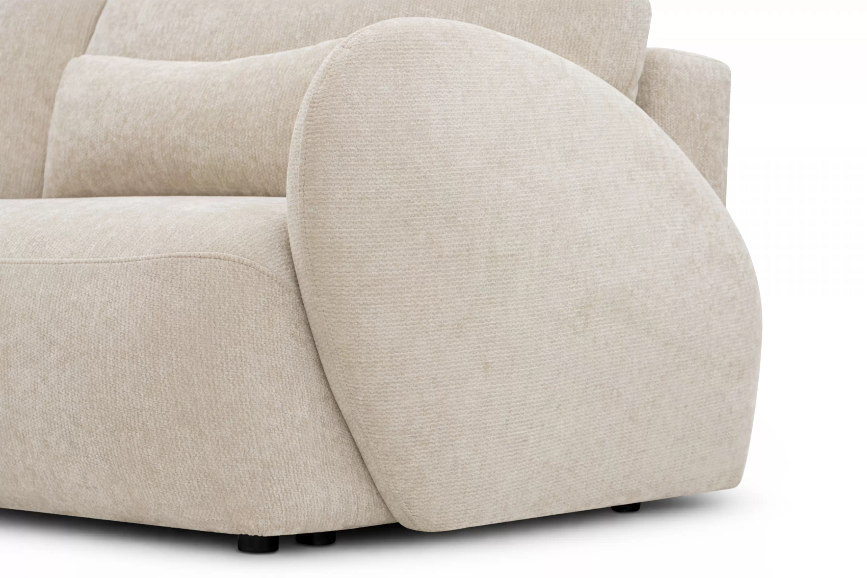 Pohovka s funkciou spania Dinel - béžový šenil Vibe 06 Pohovka s funkciou spánku Dinel - béžový šenil Vibe 06