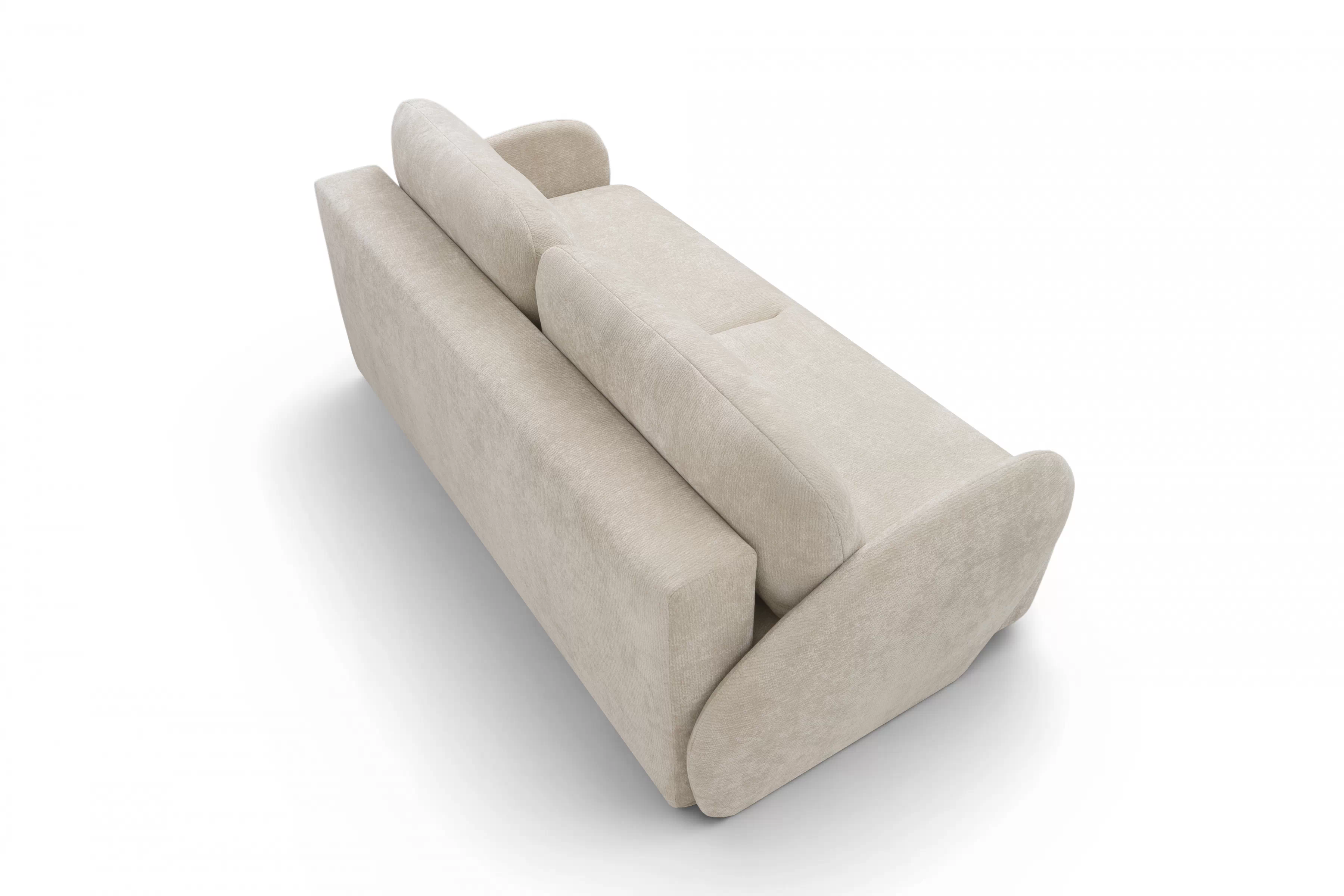 Pohovka s funkciou spania Dinel - béžový šenil Vibe 06 Pohovka s funkciou spánku Dinel - béžový šenil Vibe 06